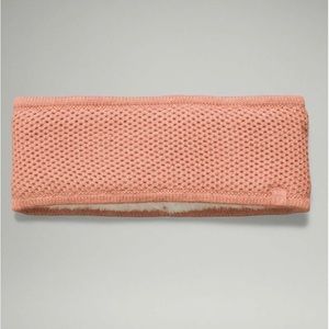 Lululemon Fleece-Lined Knit Ear Warmer, Heathered Pink Savannah, OS